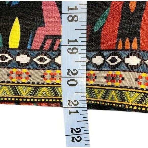 Buenos Ninos Women's Sz L Colorful Open Front Short Retro Chic Jacket - Picture 7 of 9